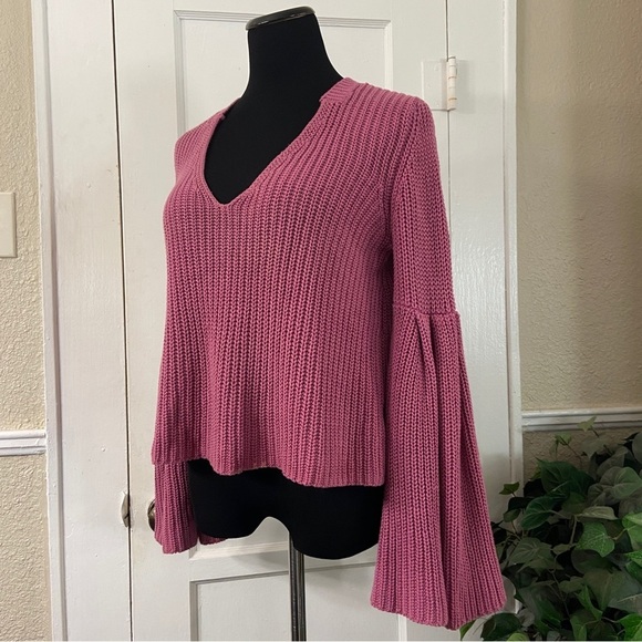 Free People Damsel Pullover Bell Sleeve Sweater Top - Picture 8 of 16